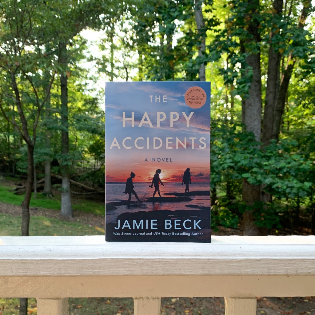 Photo of Jamie Beck's The Happy Accidents paperback ARC copy