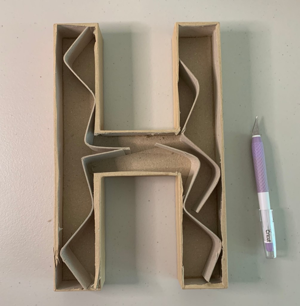 Cardboard letter cut open 